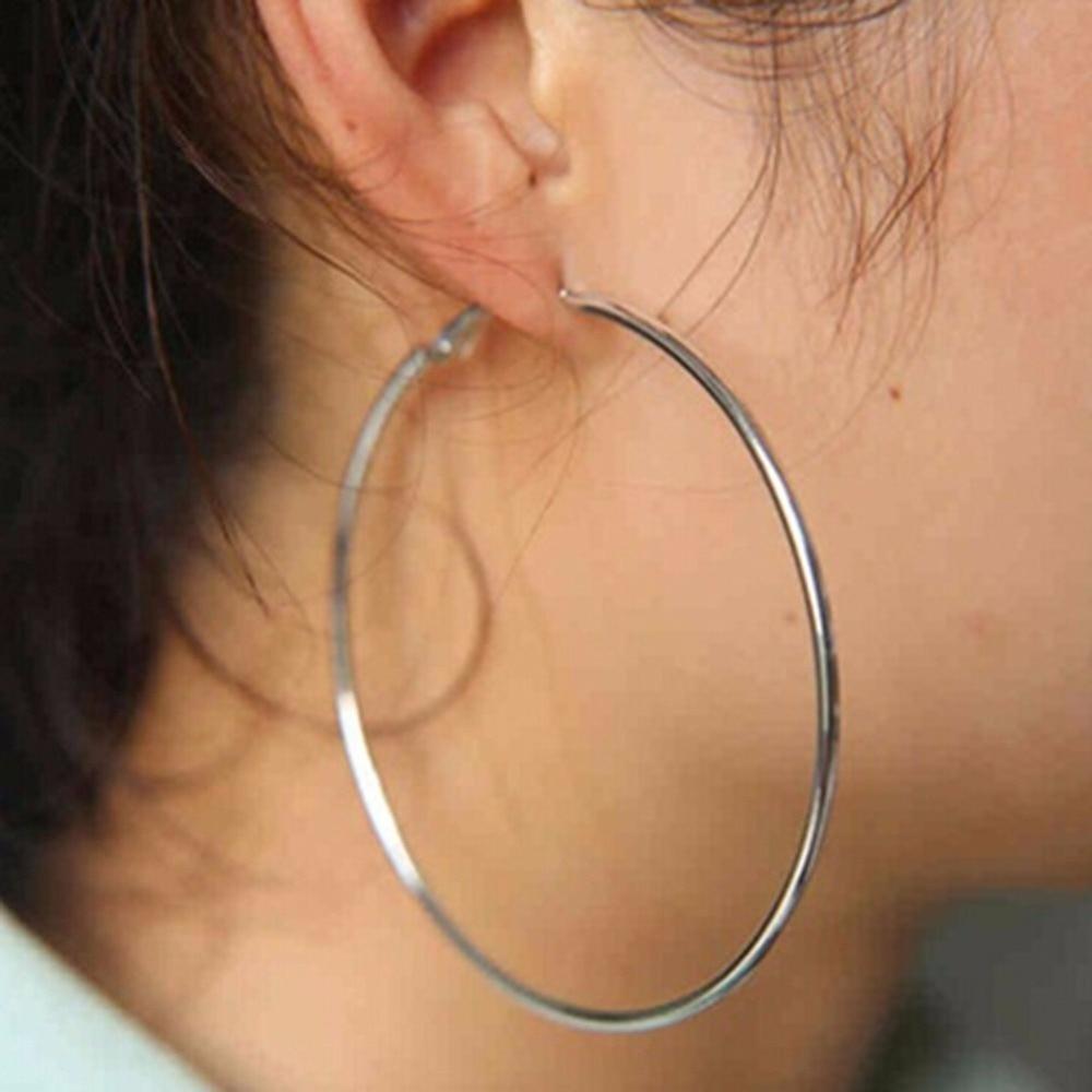 Luxury Large Hoop Earrings Big Smooth Circle Earrings For Women Jewelry