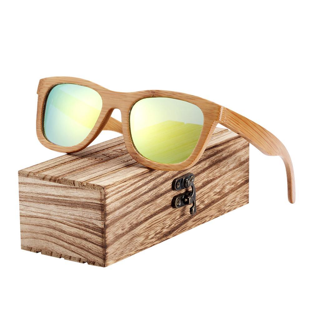 Handmade Bamboo Wood Luxury Retro Men and  Women Polarized Sunglasses Beach Wooden Glasses Oculos de sol With UV400 Protection l