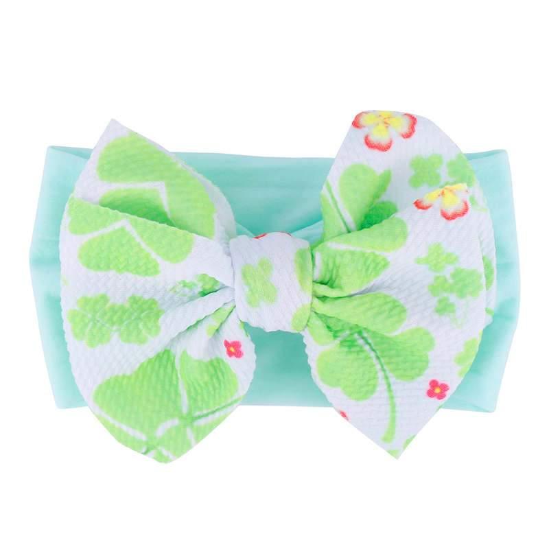 Handmade Bow Flowers Baby Headbands Printed Bowknot Elastic Baby Turban Newborn Hair Accessories For Baby Girls