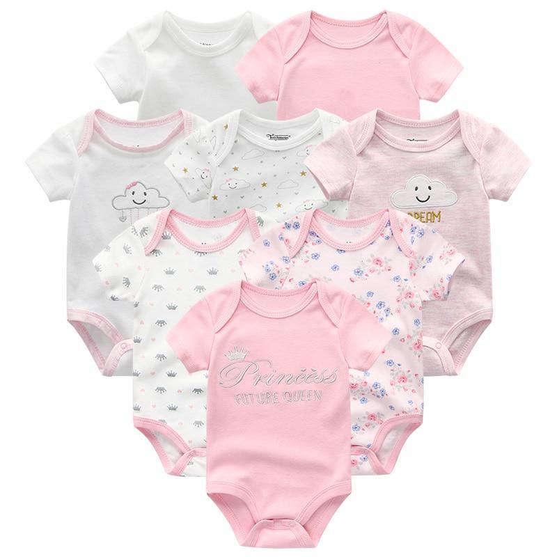 8PCS Set Modern Baby Rompers Cotton Overalls Newborn Clothes Jumpsuit Sumemr Baby set for Boys and Girls Kids