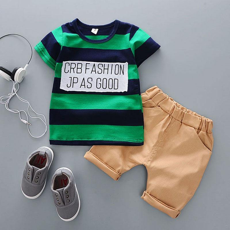 Fashion T shirt and Shorts Set Cartoon Cotton Summer Clothing for Newborn Baby Boy Infant Fashion Outerwear Clothes