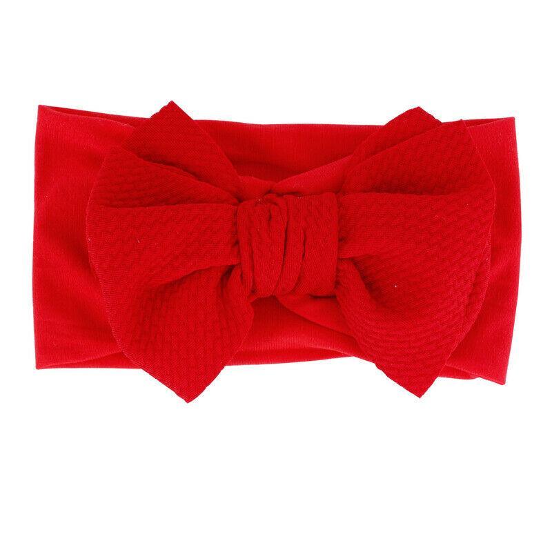 Baby Accessories Infant Baby Girl Cute Bow Headband Newborn Solid Headwear Headdress Nylon Elastic Hair Band Bow For Girls