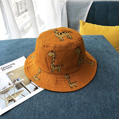 Modern Children's Bucket Hats Cartoon giraffe Sun Hat Girls Boys Outdoor Beach Hat Camping Fishing Cap For Girls and Boys