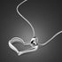 Modern 925 Sterling Silver Luxury Heart Pendant Fashion Women Snake Chain Charming Lady Necklace