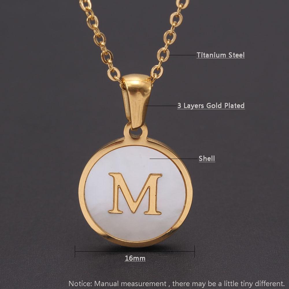 NEW Luxury Gold Color 26 Letter Necklaces In Alphabet Letter Pendant Necklace Fashion Chain  Design Necklace For Women and Men