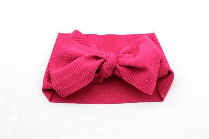 Adjustable Big Bow Headwrap  Top Knot Headbands Over Sized Bow Hair Turban for Newborn Girl