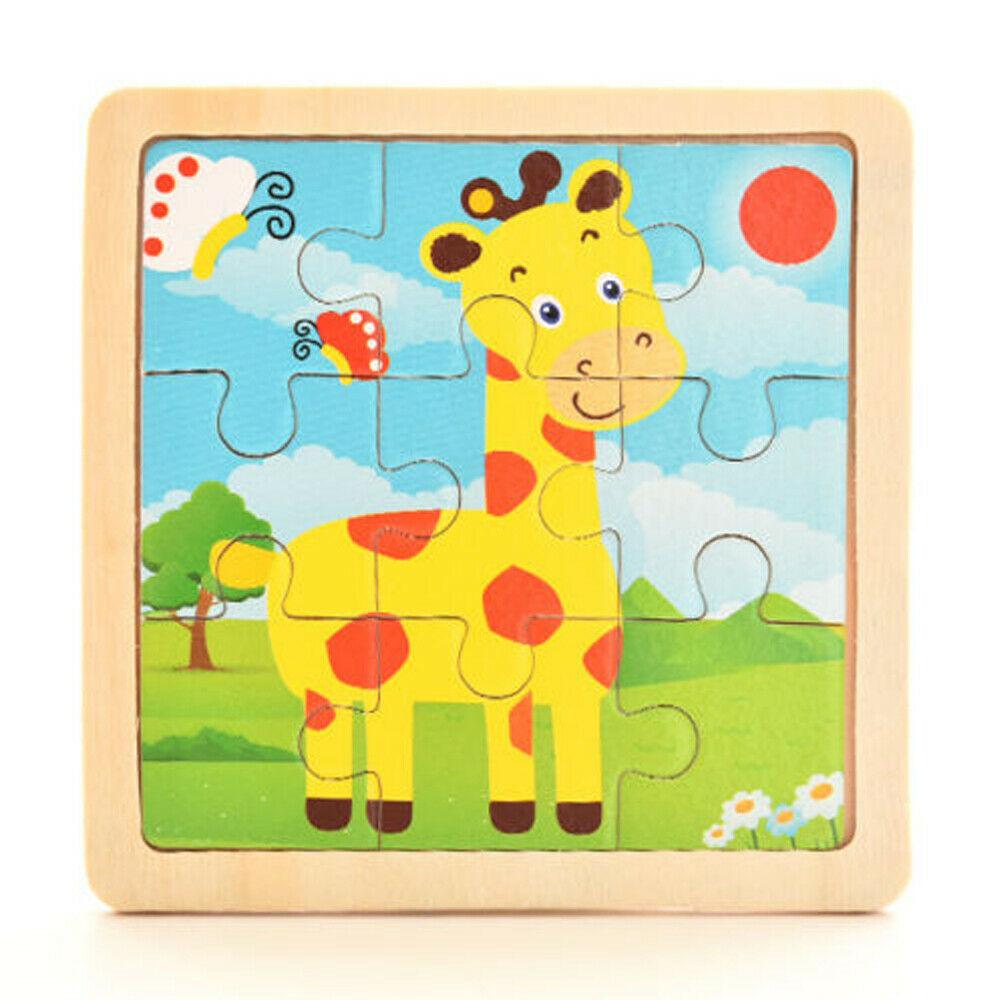 10pcs Of Wood Puzzle Baby Young Children Early Lessons Learned Intelligence Cartoon Animal Puzzle Wooden Toys Education Puzzles