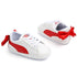 Baby Boy Girl Classic Sports Sneakers Newborn PU Leather Non-slip First Walkers With Bow Infant Toddler Soft Shoes