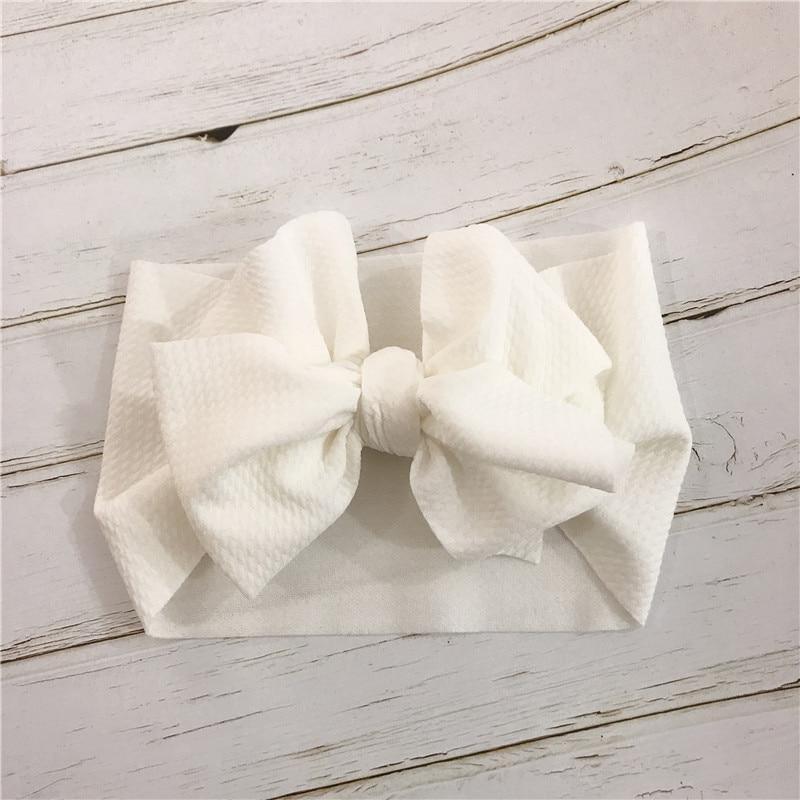 Bog Bow Infant Headband Newborn Toddler Baby Girl Boy Headwear Solid Bowknot Soft Turban Knot Hairband For Girls