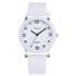 Woman's Watch Fashion Simple White Quartz Wristwatches Sport Leather Band Casual Ladies Watches For Women and Girls