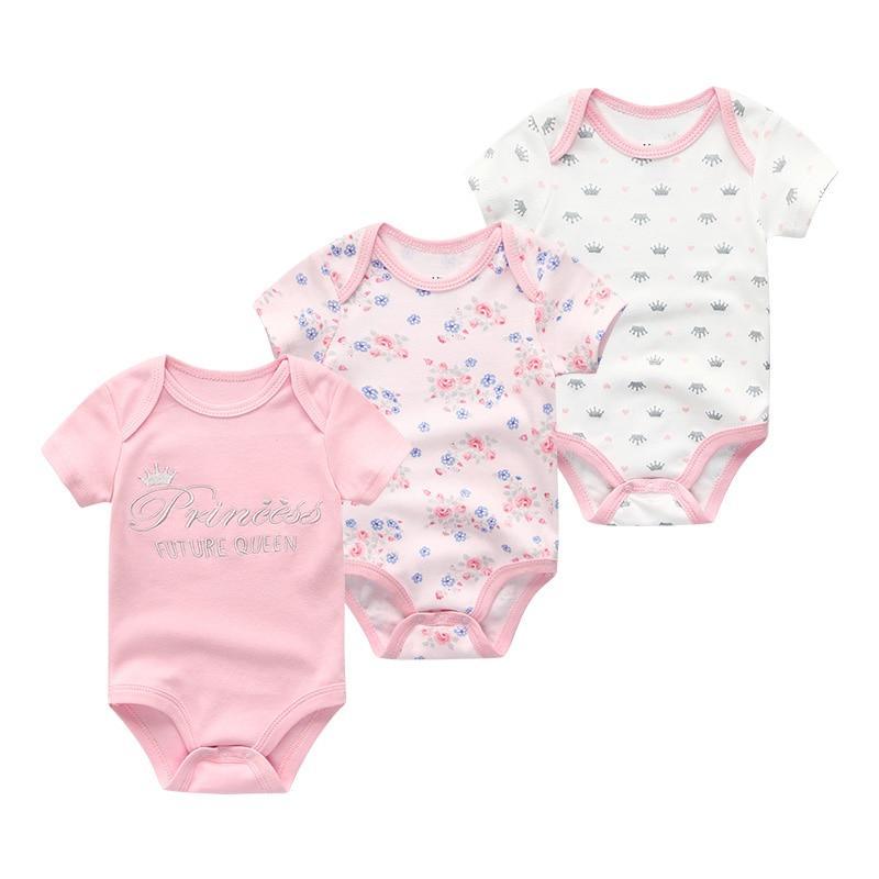 Modern 3PCS Baby Girl And Boy Newborn Boy Short Sleeve Baby Romper Jumpsuit Set For Boys and Girls