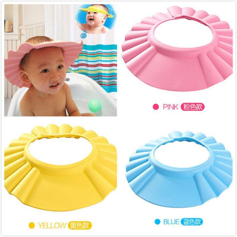 Brand New Baby Children Kids Safe Shampoo Bath Shower Cap Sheild Hat Wash Hair Shield elastic Cap For Kids In Modern Deign