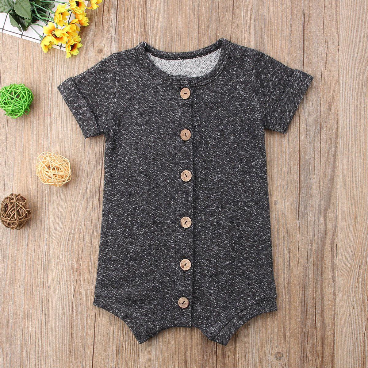 Toddler Infant Baby Boys Girl Casual Romper Jumpsuit Cotton Short Sleeve Clothes Summer