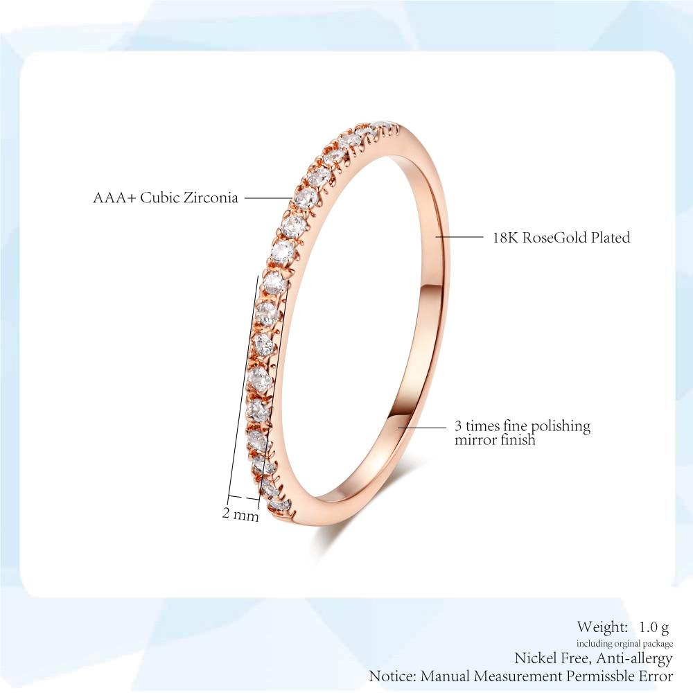 Luxury Diamond Wedding Ring For Women In Shiny Modern Classical Multicolor Mini Cubic Zirconia Rose Gold Style Color Cubic Zirconia Jewelry