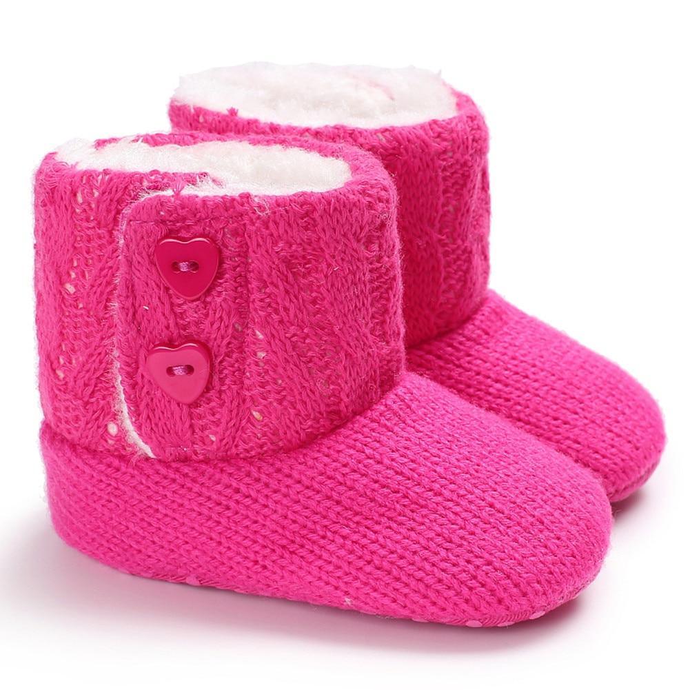 Trend NEW Modern Fashion Anti Slip Modern Soft Sole Knitted Elegant Baby Boots Perfect For Baby Girls For Autmn and Winter Season