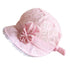 Cute Princess Baby Hat With Bow Solid Color Lace Hollow for Baby Girl Cap Toddler Kids Beach Bucket Hats In Retro Design