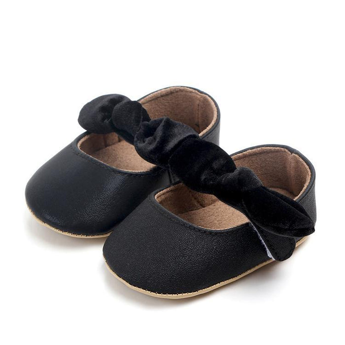 Baby Shoes Infant Girl First Walkers Bowknot Soft Rubber Sole Newborn Pre Walkers Shine Stylish Shoes