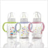 Unisex Baby 150/280ml Wide Mouth Soft Silicone Cover Straw Drinking Milk Bottle For Newborn Nursing Product With Handle