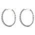 Modern Fashion Trendy Stunning Glass Rhinestone Gems Luxury Hoop Earrings For Women Elegant Jewelry Fashion Earrings