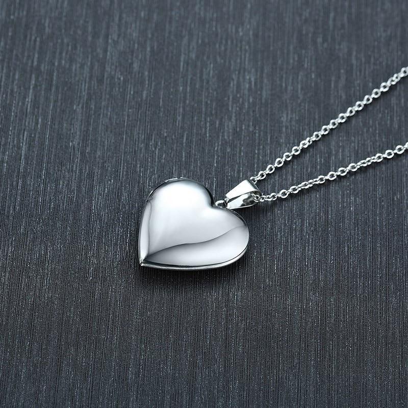 Romantic Heart Photo Frame Necklaces for Women  Excelent Gifts Which Can Be Opened Stainless Steel Promise Love Keepsake Jewelry Design