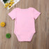 Newborn Baby Girls Cotton Romper Short Sleeve Print Letter Jumpsuit Clothes Outfit With Message For Girls