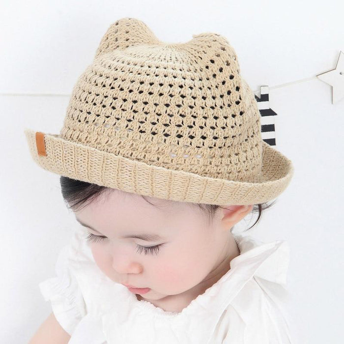 Modern Handmade Baby Hats For Children Bucket Cap Kids Toddler Sun Hat Hollow Mesh Caps Casual Beach Caps For Kids