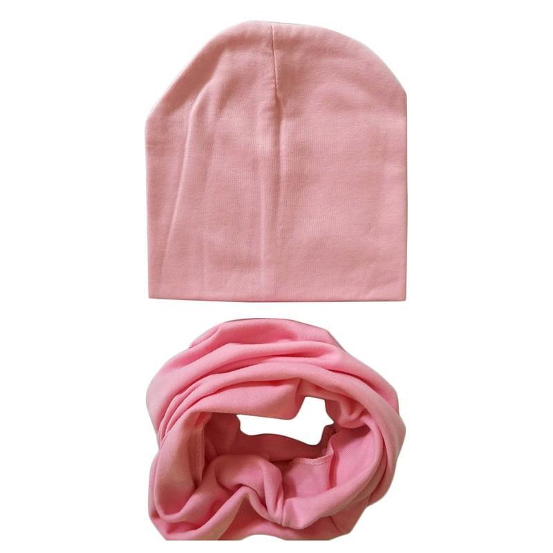 Winter Autumn Baby Hat Scarf Set Newborn Baby Bonnet Soft Cotton Warm Cap Kids Children With Scarf