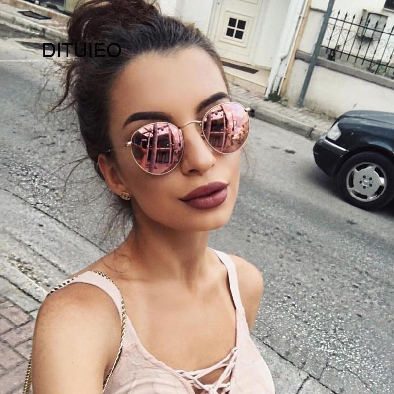 Luxury New Brand Designer Vintage Oval Sunglasses For Women and Ladies Retro Clear Lens Eyewear Round Sunglasses   Oculos De Sol