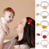 Handamde Flower Headband Hair Clip Set Flexible Rope Hairband Accessories for Mother & Baby