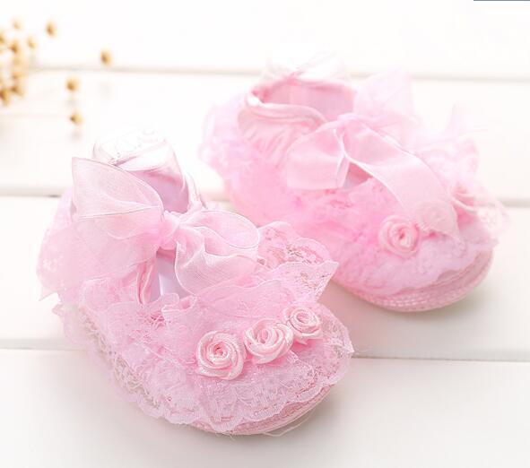 Baby Girls Princess Flowers White Elegant Luxury Shoes High Quality Lightweight Soft Sole Shoe