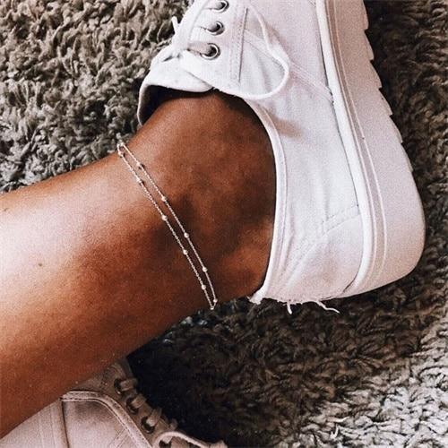 Crystal Luxury Anklets For Women Gold Silver Color Bohemian Brecelet Anklet For Leg  Strap Jewelry