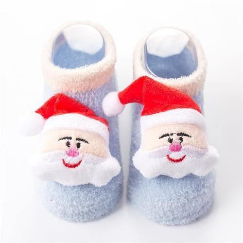 Baby Socks Christmas Anti Slip Short Socks for Baby Newborn Winter Warm Infant Cartoon Girls Boys