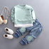 Modern Luxury Classic style Fall Baby Boys and Girls Clothing Set T-shirt Tops Pant Tracksuits Outfits For Kids