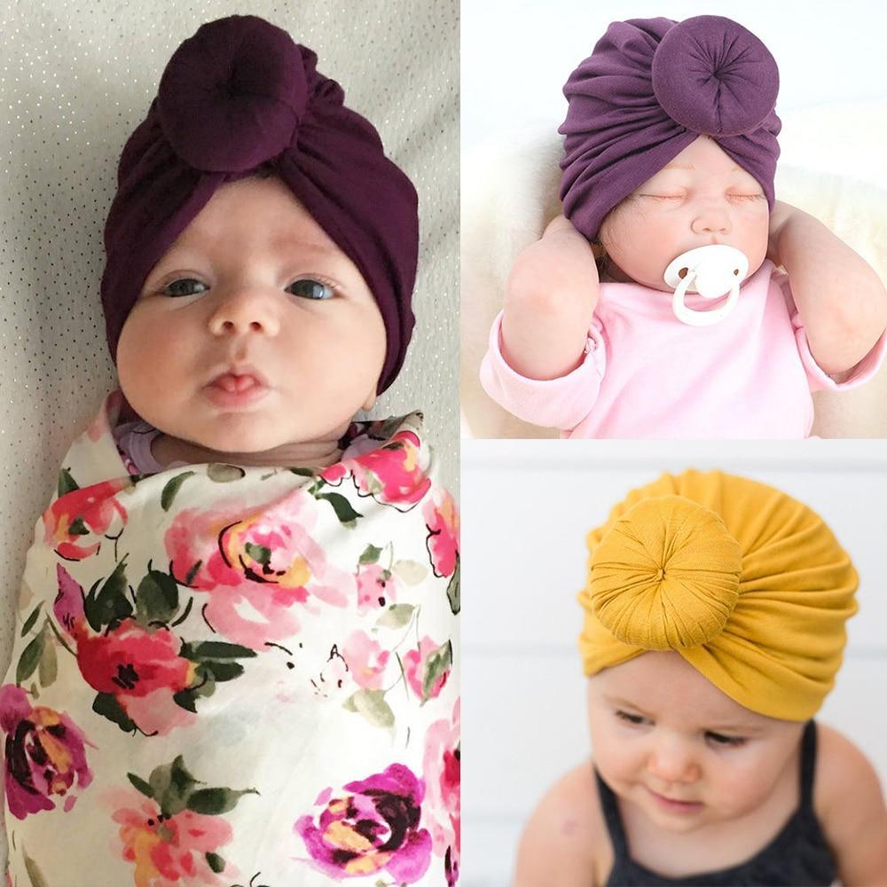 Luxury Baby Cotton Blends Headband Soft Rabbit Bowknot Turban Hair Bands for Girls Elastic Headwrap Style