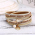 Legendary Amazing New Modern Fashion Pearl Elegant Multi-Layer Leather Handmade Bracelet Bangle Luxury For Woman