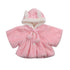 Winter Baby Girls Fur Warm with Cute Rabbit Ears Cloak Coat In Elegant Modern Style For Baby Girls