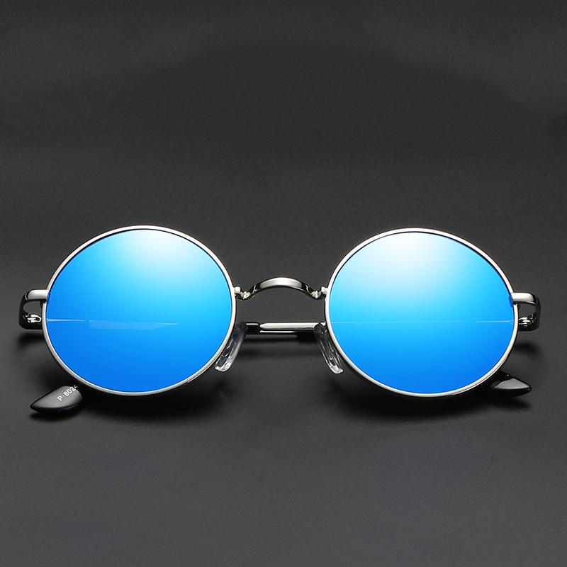 Luxury Elegent Retro Round Sunglasses Mirror Round Sunglasses Polarized Glasses  For Men and Women With UV400 Protection