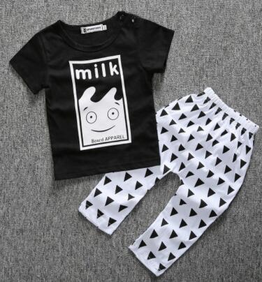 Modern Printed Baby Boy Clothes Sets T-shirt+ Pants Cartoon Printed Clothing Set For Boys In Elegant Design