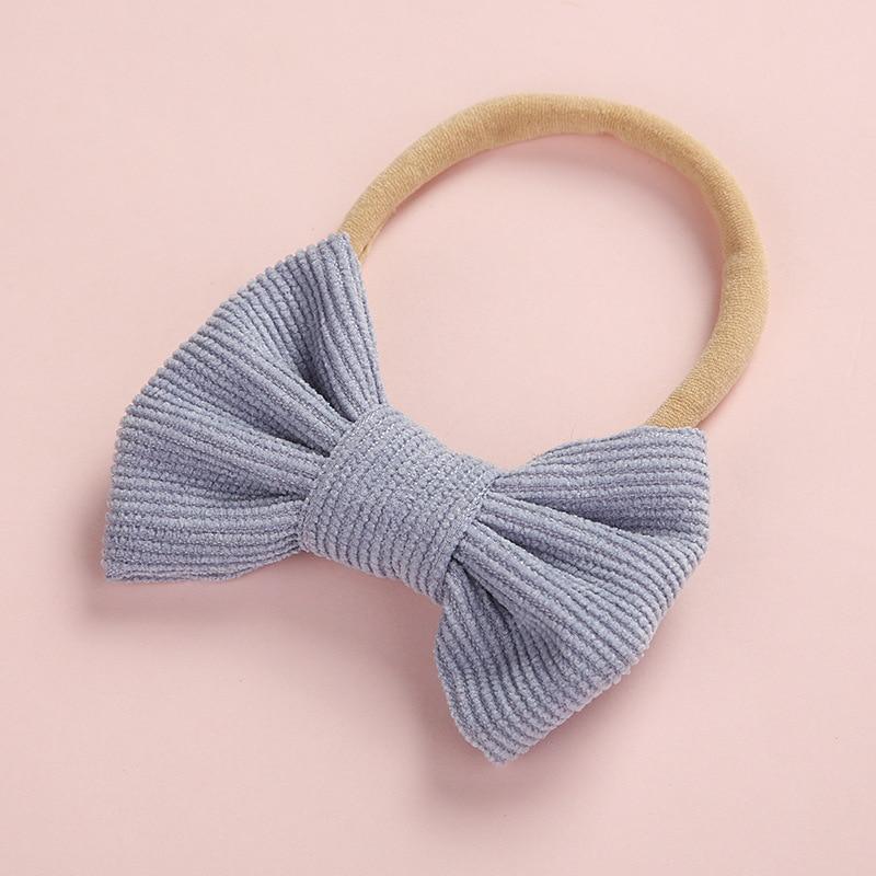 Baby Headband Bow Headbands For Girl Corduroy Head Band Thin Nylon Hairband Newborn Kids Hair Accessories Bow For Kids