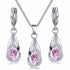 Luxury Diamond Crystal Shiny 925 Sterling Silver Elegant New Fashion Crystal Jewelry Set Zircon Necklace Earrings Set Decoration For Her