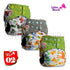 Modern Luxury Printed Washable Real Cloth Pocket Nappy,3 nappies/diapers Set For Girls and Boys Baby In Elegant Style