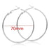 Big Circle Gold and Silver Luxury Woman 40mm 60mm 70mm 80mm Exaggerate Big Smooth Circle Hoop Earrings In Elegant Style