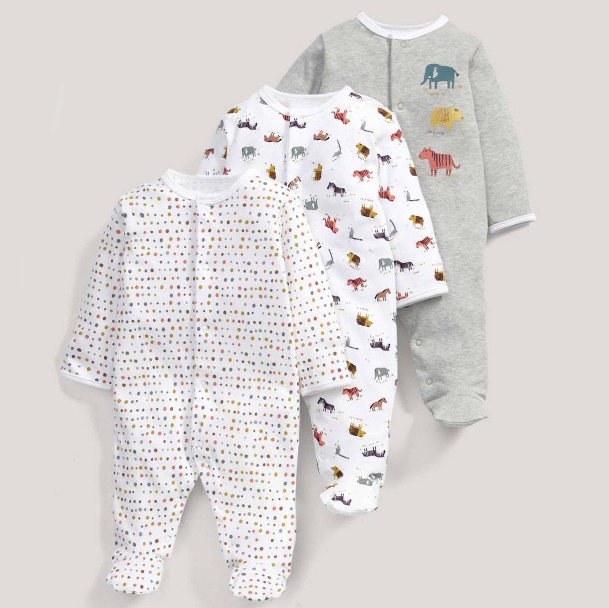 3pcs Set Baby Romper Newborn Sleep suit Flower Baby Rompers Infant Baby Clothes Long Sleeve Newborn Jumpsuits Pajamas for Kids