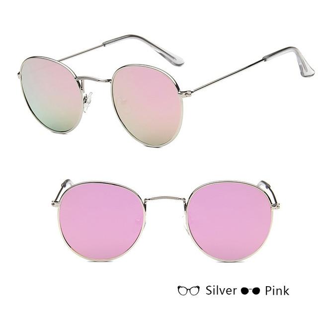 Luxury Leon Classic Small Round Unisex Sunglasses For Women and Men Mirror Sun Glasses Vintage Style With UV400 Protection