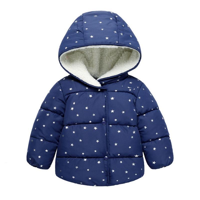 Luxury Modern Designer New Winter Baby Outerwear Hooded Printed Cotton Padded Jacket and Coats For Babies and Girls Kids