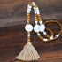 New Modern Bohemian Necklace Luxury Handmade Stones Tassels Elegant Wood Beads Amazing Necklace Long For Women Jewelry Gifts