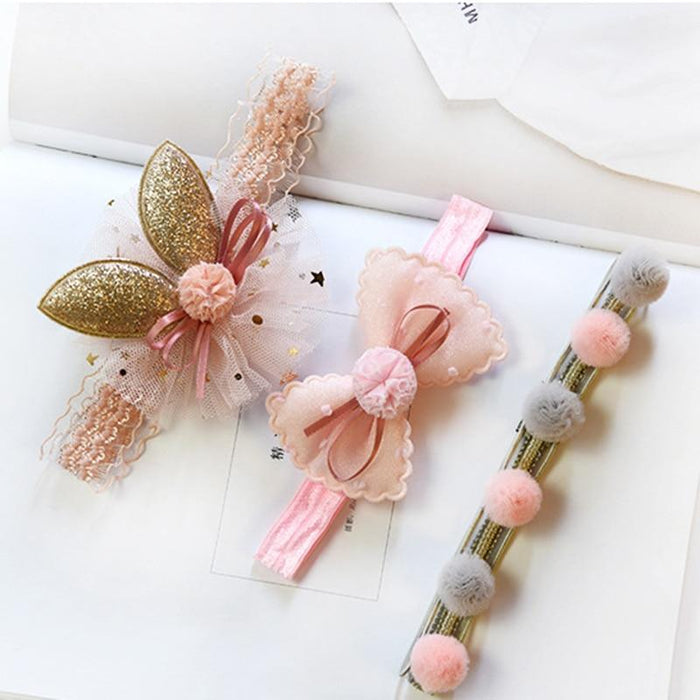 Luxury Modern Baby Headband Crown Flower Bows Hairband Baby Girl Headbands Newborn Hair Accessories Elastic Baby Hair Band