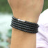 NEW Trendy Black Retro Wrap Long Leather Men Brecelets Bangles Fashion Sporty Chain Link Male Charm Bracelet