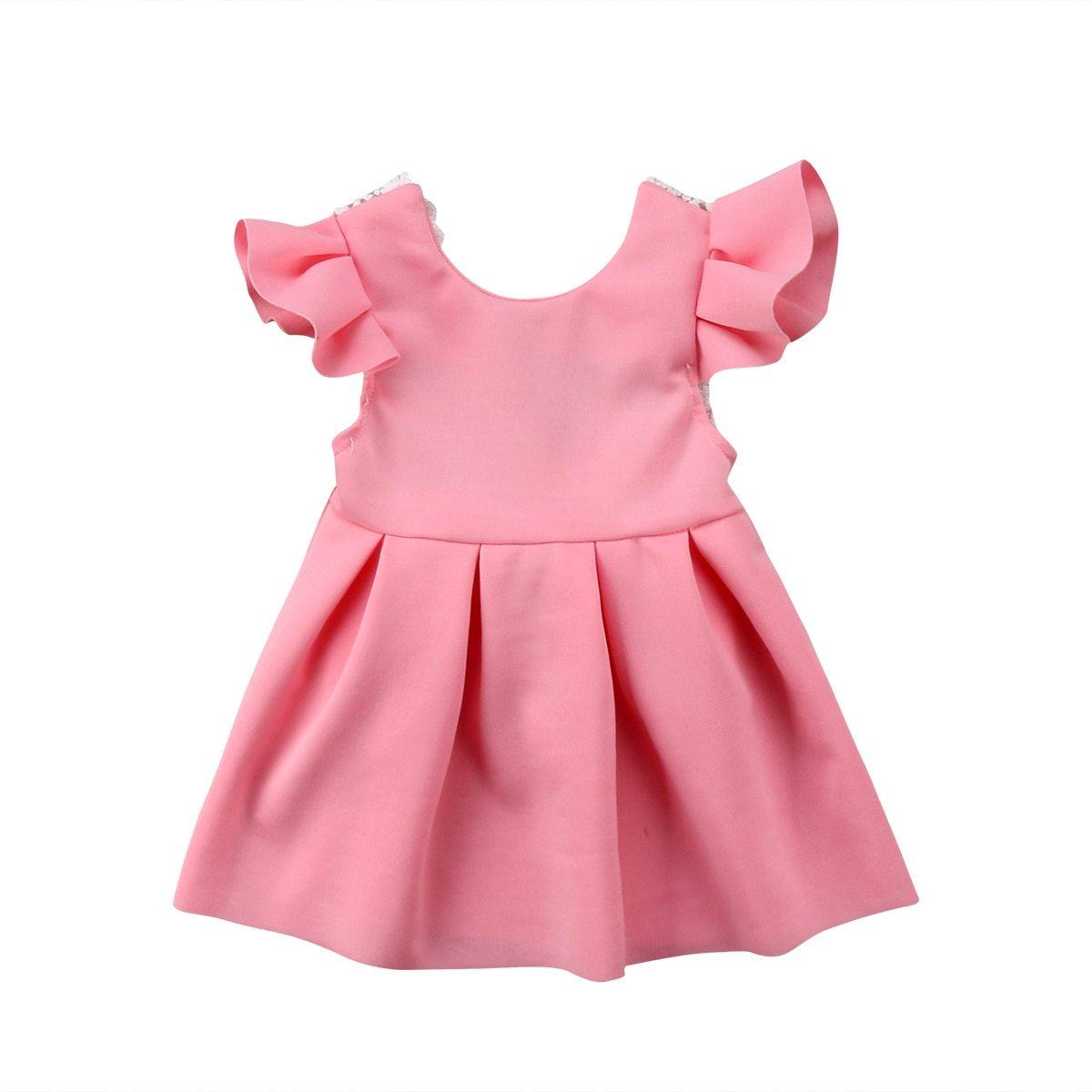 Luxury Modern Elegant Baby Girl Tops Bow Dresses Lace Ball Gown Tutu Party Dress Sundress Baby Girls Princess Clothing Style