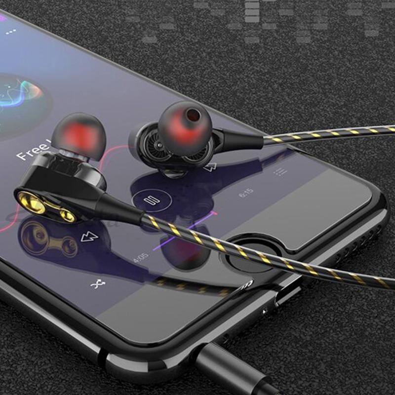 STEVVEX Dual Drive Stereo Wired earphone In-Ear Sport Headset With Mic mini Earbuds Earphones For Android and IOS Users